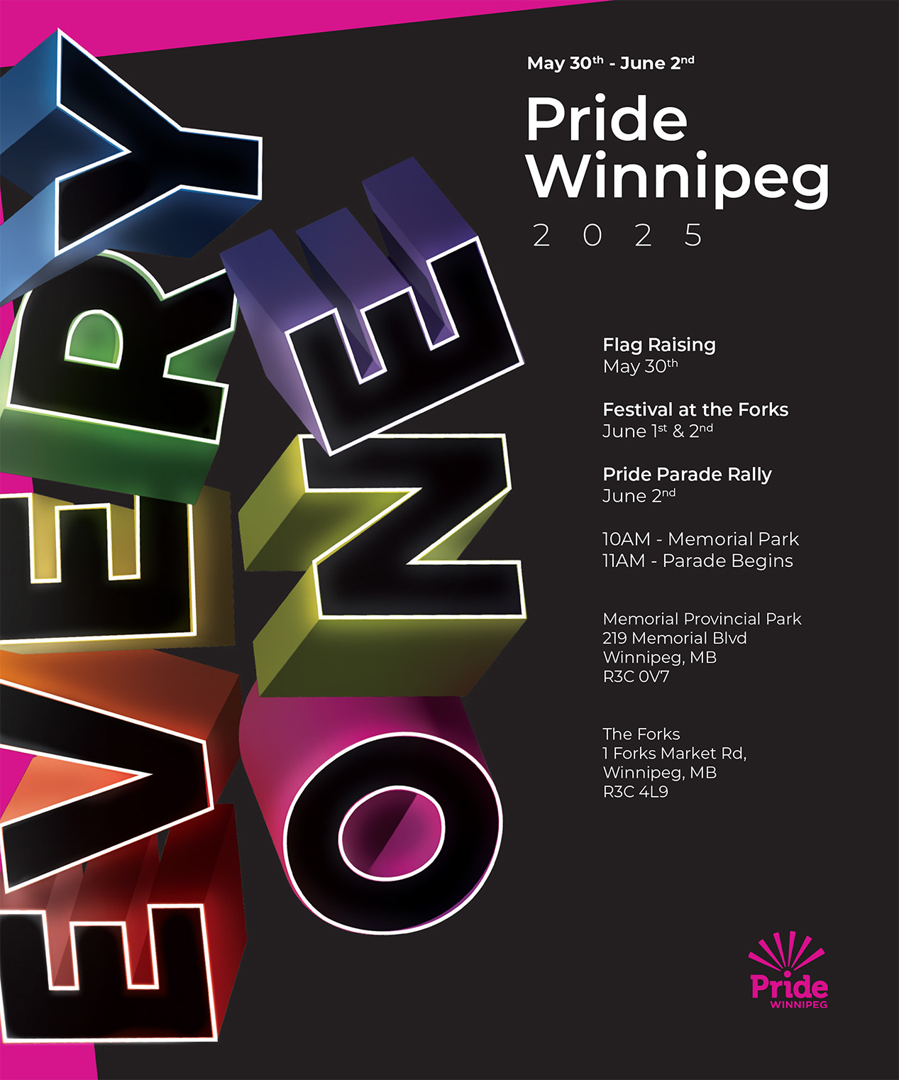 Pride Winnipeg Vertical Poster